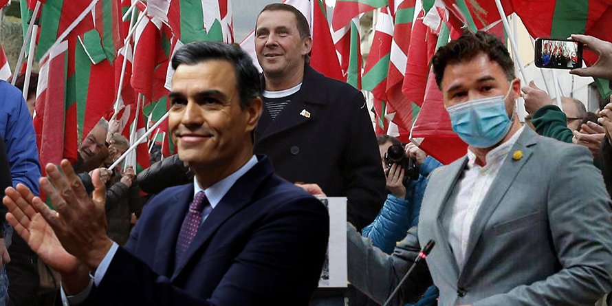 El PSOE, de rodillas ante proetarras e indepes: S&aacute;nchez agradece a los &ldquo;valientes y patriotas&rdquo; de Bildu y ERC