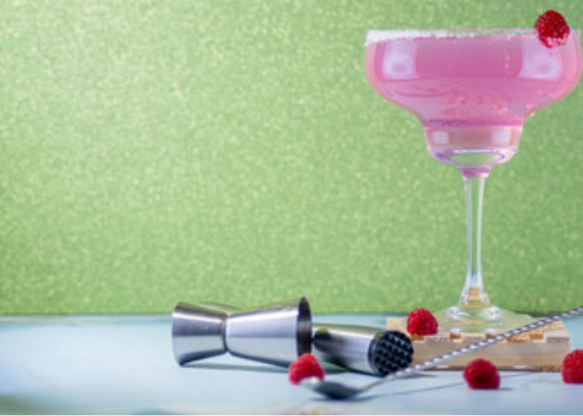 Sorbete de frambuesas y cava