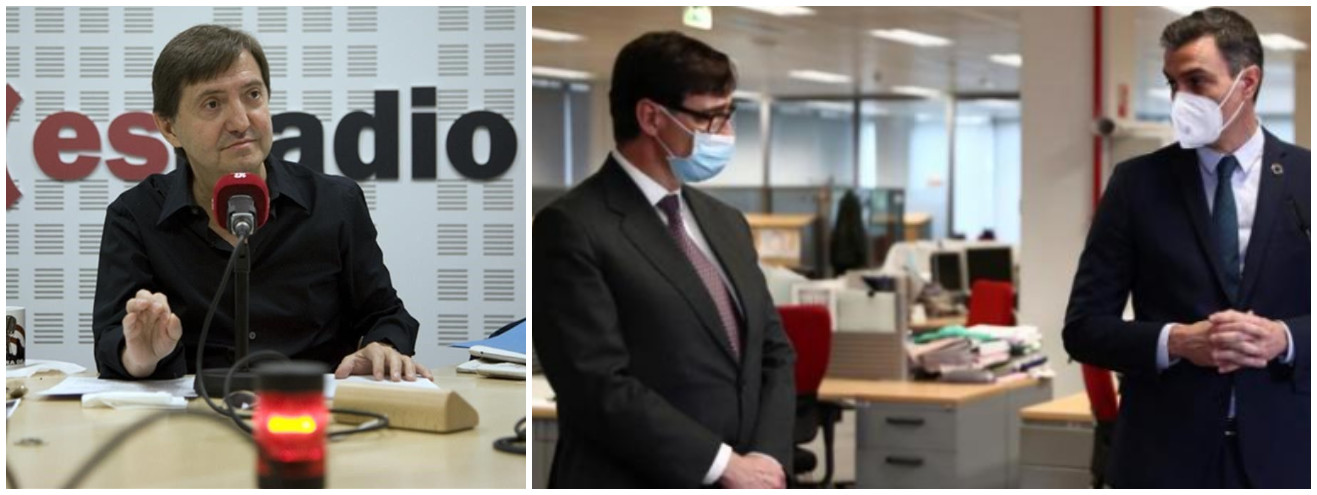 Losantos: "S&aacute;nchez e Illa van a pasar por encima de miles de muertos para llegar al 14-F como hicieron en el 8-M"