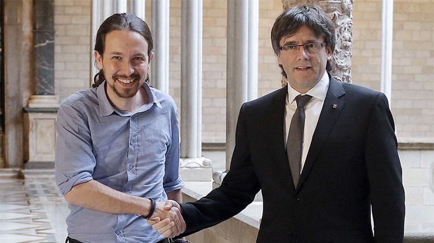 Pablo Iglesias equipara la fuga del golpista Puigdemont a la marcha al exilio de republicanos tras la Guerra Civil