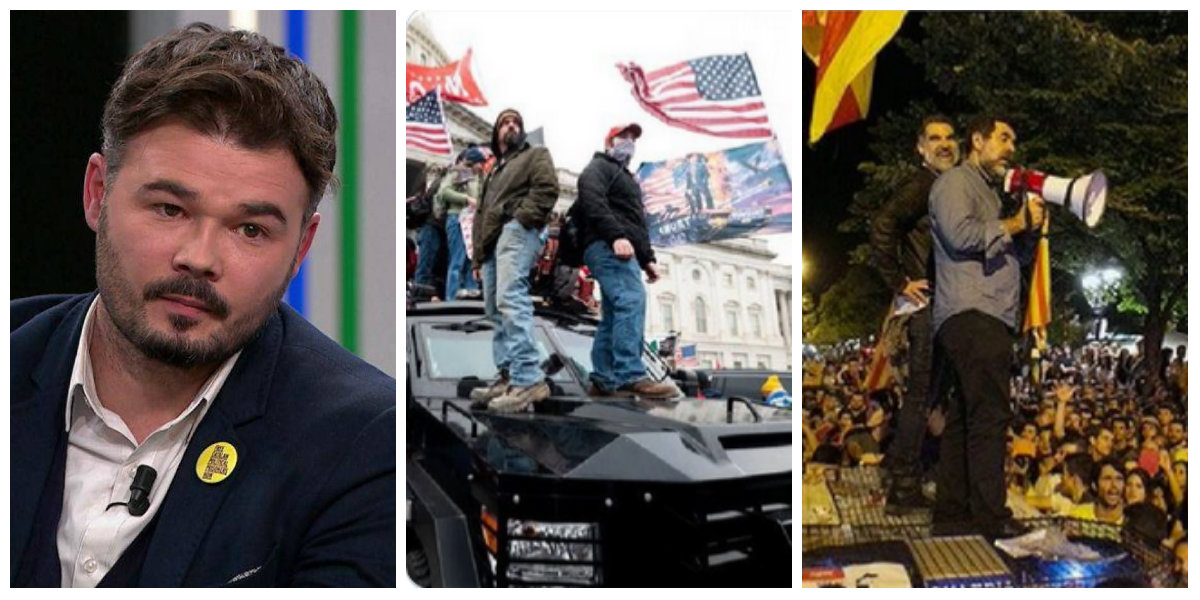 Troleo a Gabriel Rufián por aprovechar el asalto al Capitolio para vaticinar un golpe similar en España