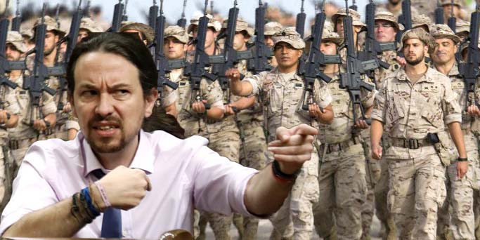 Iglesias desata la 'guerra progre' contra el Ejército y se querella contra un coronel retirado