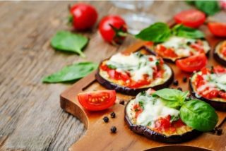 Pizzas de berenjenas