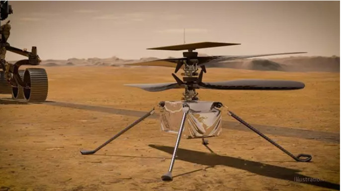 El helic&oacute;ptero Ingenuity carga sus bater&iacute;as en Marte