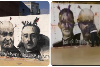 Unos valientes sabotean el mural dedicado en Barcelona al enaltecedor de etarras Pablo Hasel