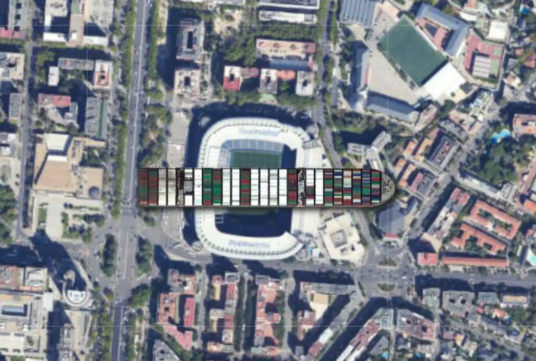 Lanzan una 'app' que te permite encallar el 'Ever Given' en cualquier rinc&oacute;n del mundo