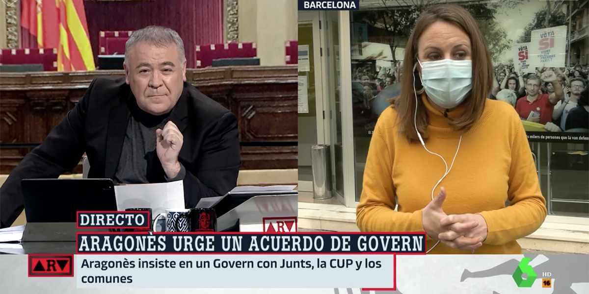 Es diputada de la CUP en el Congreso pero no condena la violencia callejera en Barcelona... &iexcl;Y Ferreras traga!