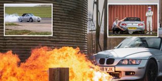 A partir de un viejo BMW y con solo 8.000 euros monta un coche James Bond con lanzallamas incluido