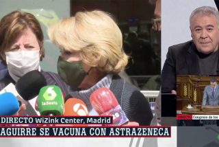Enganchada entre Esperanza Aguirre y Garc&iacute;a Ferreras: "Dile que me coja el tel&eacute;fono"