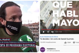 El v&iacute;deo de campa&ntilde;a de Unidas Podemos propina a Pablo Iglesias su segundo revolc&oacute;n de cara al 4-M