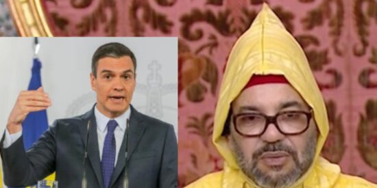 Pedro Sánchez (PSOE) y el rey Mohamed VI