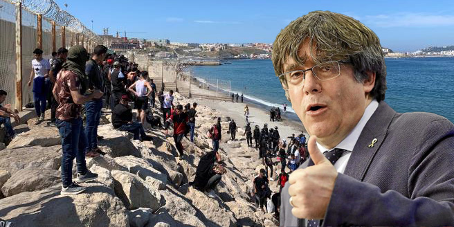 Puigdemont sufre un nuevo delirio independentista y exige la soberan&iacute;a de Ceuta y Melilla: "Son africanas"