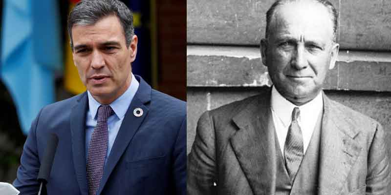 Pedro S&aacute;nchez reivindica con pasi&oacute;n y en pleno 2021 al socialista Largo Caballero, el 'Lenin espa&ntilde;ol'