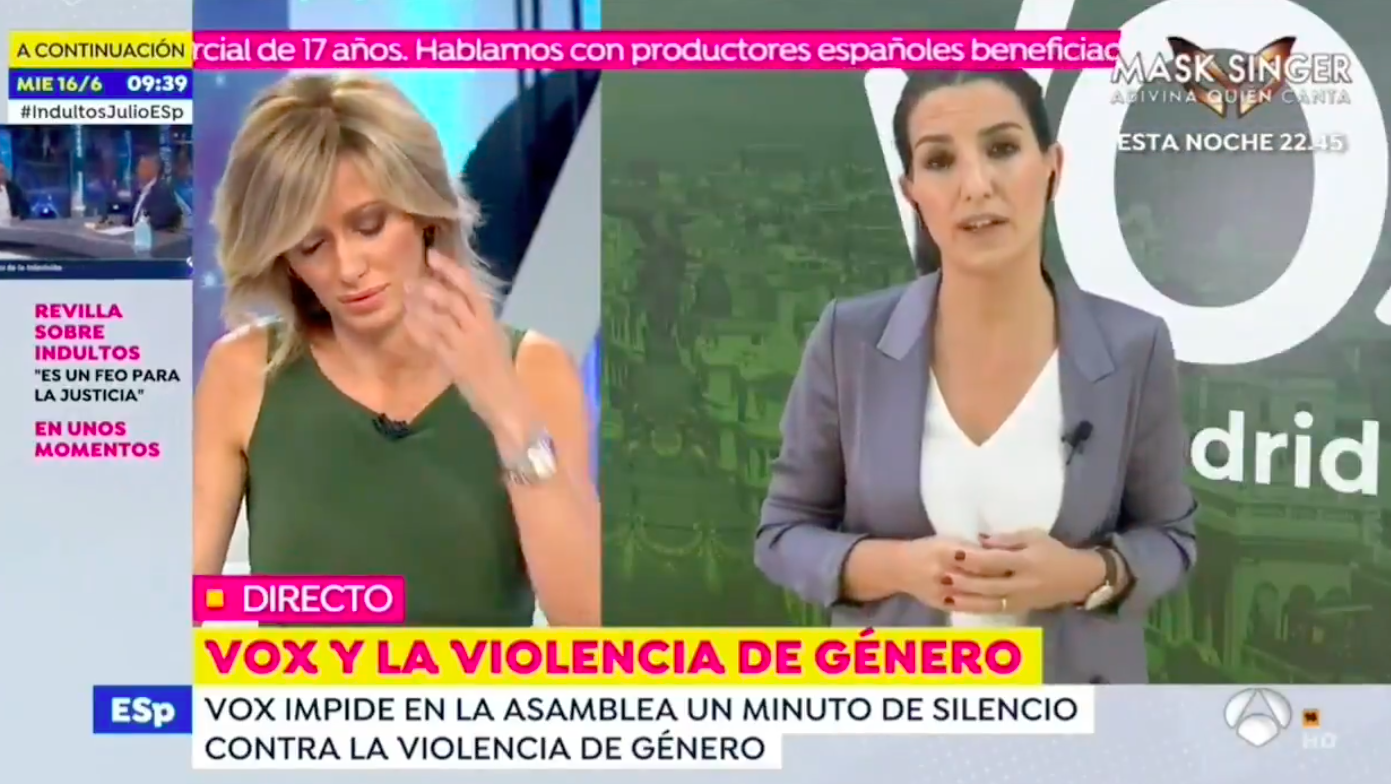 Las redes sentencian a Griso: Monasterio la aplast&oacute; en directo tras calificar a VOX de machista