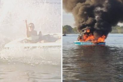 Karma: acosan a un bote con la bandera LGBT, su lancha se incendia y tienen que ser rescatados por los insultados