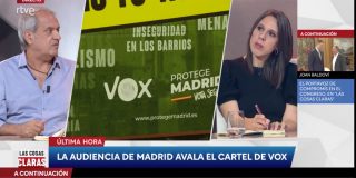 Un tertuliano de Cintora ataca a la Justicia por avalar el cartel de VOX: "Luego persiguen los lazos amarillos"