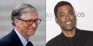 Graban a Bill Gates viendo al cómico Chris Rock búrlandose de él y su reacción a los insultos se hace viral