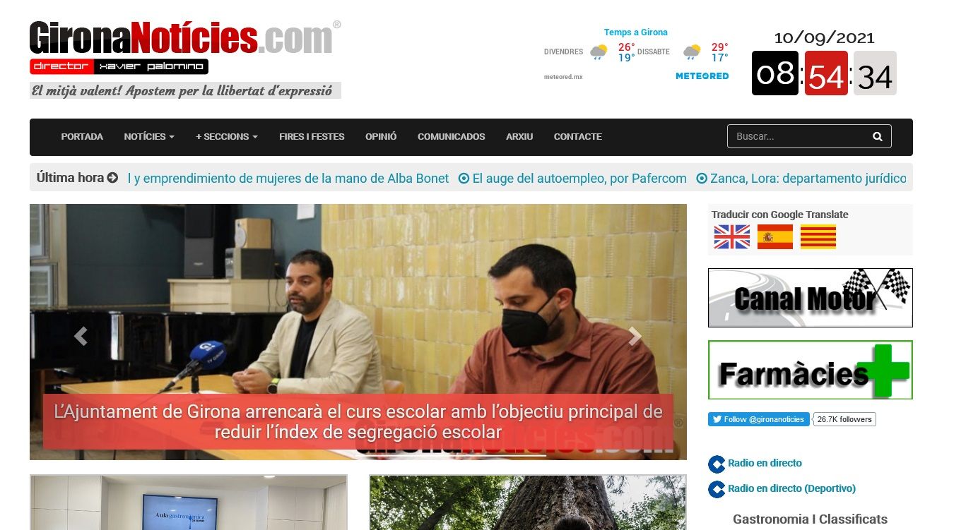 El portal Girona Noticias cumple 16 a&ntilde;os mirando a nuevos horizontes