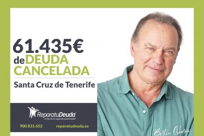 Repara tu Deuda cancela 61.435&euro; en Santa Cruz de Tenerife (Canarias) con la Ley de la Segunda Oportunidad