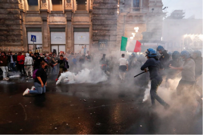 Las violentas protestas en Roma contra el pasaporte sanitario