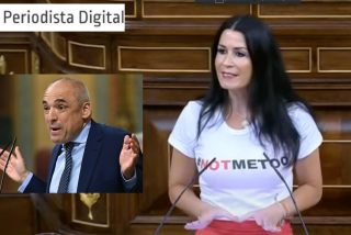 Carla Toscano, diputada de VOX, hace al socialista Simancas salir corriendo del Congreso como un conejo