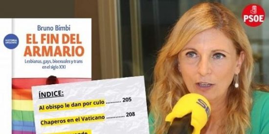 Los 'educativos' libros que reparte el PSOE en institutos de Castell&oacute;n: 'Chaperos en el Vaticano' o 'Al obispo le dan por culo'