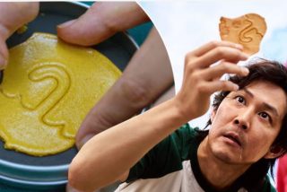 Galletas Dalgona (&#039;imagen serie &#039;El juego del calamar&#039;)