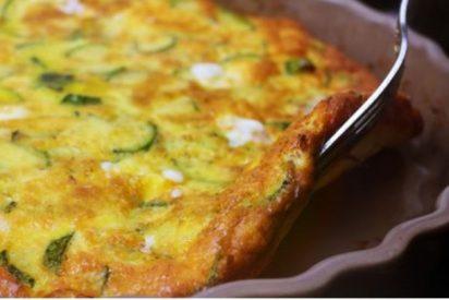 Tortilla de calabacín y queso