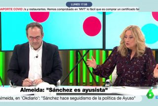 Elisa Beni pierde los papeles, insulta y tartamudea en laSexta tras o&iacute;r a Almeida llamar "ayusista" a S&aacute;nchez