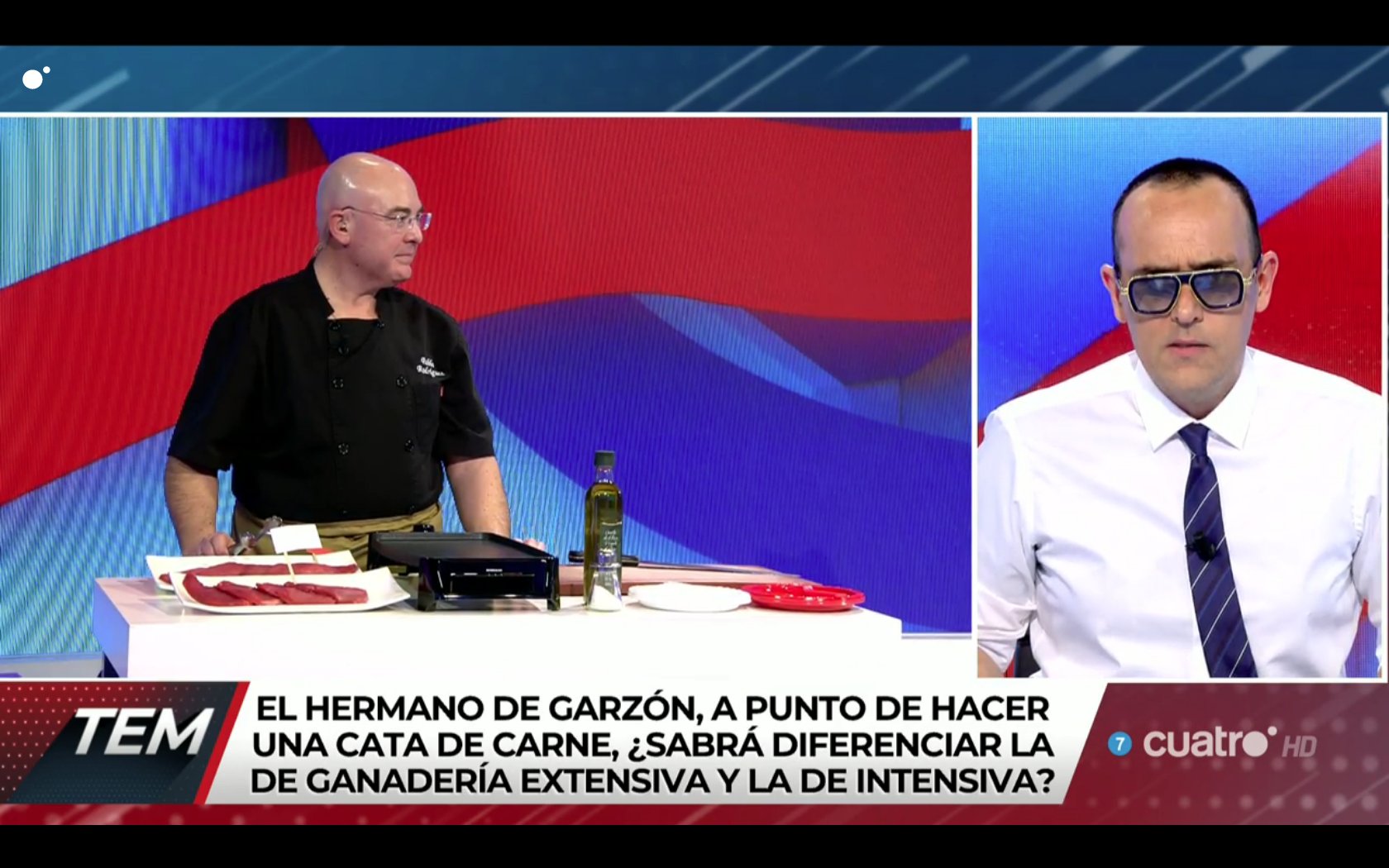 El hermano de Alberto Garz&oacute;n participa en la cata de carne de Risto y Antonio Naranjo le fr&iacute;e con dos &lsquo;zascas&rsquo;