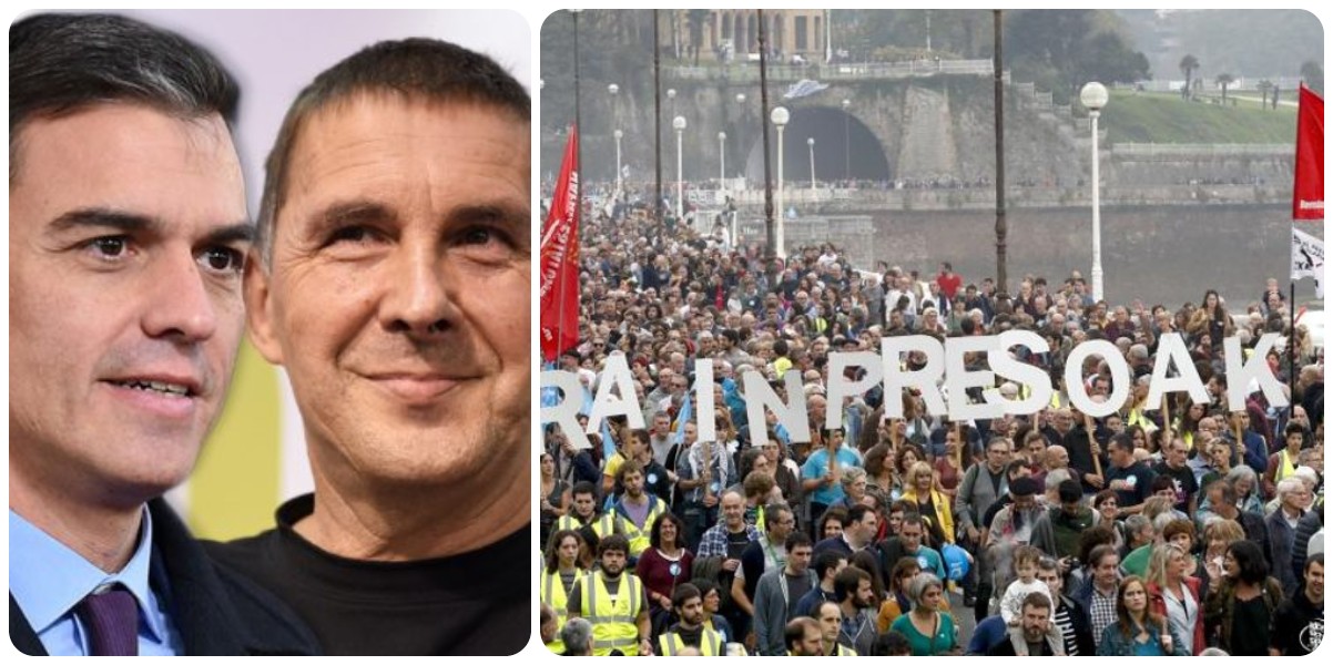 El chantaje de Otegi a S&aacute;nchez: los presos de ETA, a la calle en la pr&oacute;xima legislatura