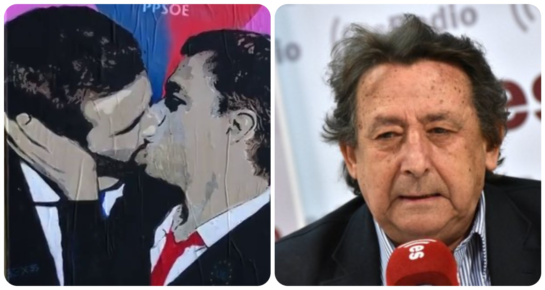 Alfonso Ussía junto a Pablo Casado y Pedro Sánchez