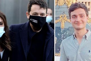 Pablo Iglesias e Irene Montero junto a Alejandro Entrambasaguas