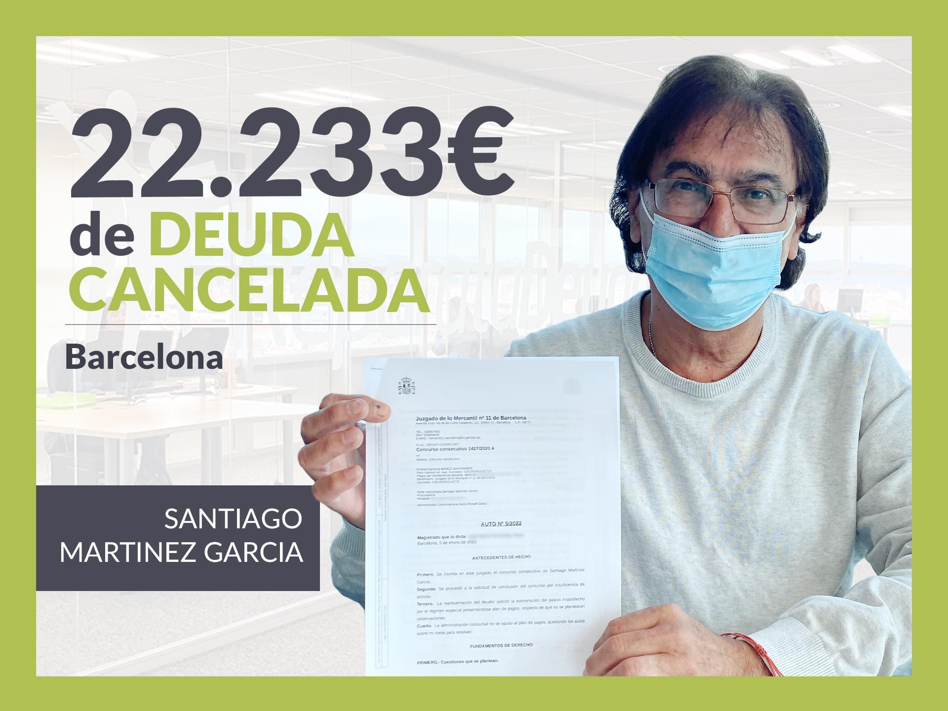 Repara tu Deuda Abogados cancela 22.233&euro; en Barcelona (Catalunya) con la Ley de Segunda Oportunidad