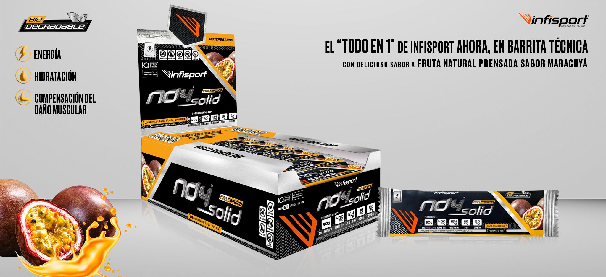 INFISPORT&reg; lanza una nueva barrita t&eacute;cnica para deportistas: ND4&reg; SOLID