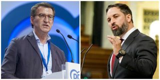 Alberto Núñez Feijóo y Santiago Abascal.