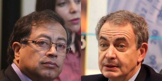 José Luis Rodríguez Zapatero y Gustavo Petro