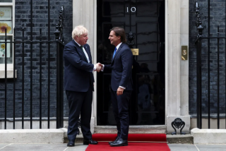 Luis Lacalle Pou y Boris Johsnon