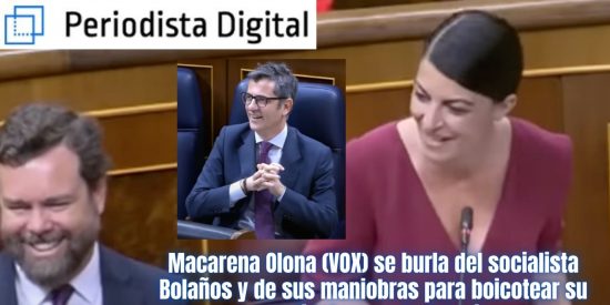 Macarena Olona (VOX) se burla del socialista Bola&ntilde;os y de sus torpes maniobras