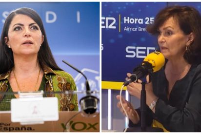 Carmen Calvo, con la permisividad de Aimar Bretos (SER), llama "mamarracho pol&iacute;tico" a Macarena Olona