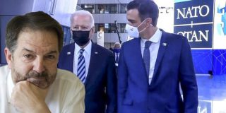 Bieito Rubido junto a Pedro S&aacute;nchez y Joe Biden