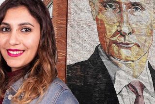 Dina Bousselham y Vladimir Putin