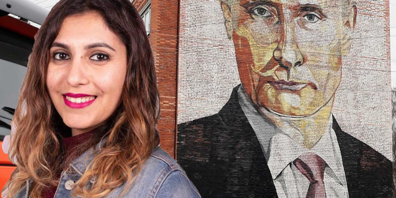 Dina Bousselham y Vladimir Putin