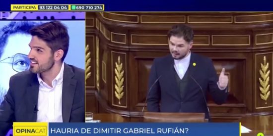 Hugo Pereira desmonta en una tele catalana a Gabriel Rufi&aacute;n: "&iexcl;126.000&euro; de tracatr&aacute;!"
