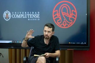 Pablo Iglesias, en la Complutense.