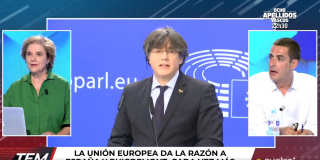Pilar Rahola, Carles Puigdemont y Antonio Naranjo.