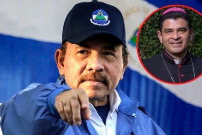 Daniel Ortega y el obispo Rolando Álvarez