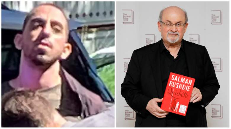 El fan&aacute;tico Hadi Matar y el escritor Salan Rusdhie.