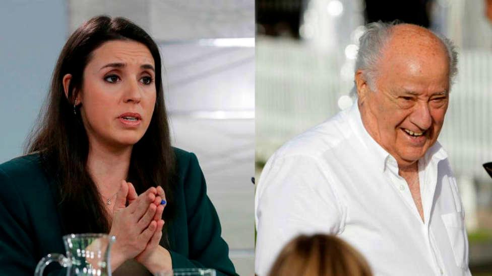 Irene Montero y Amancio Ortega