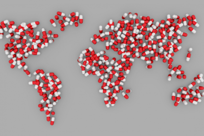 Mapa, Mundo, Población, Epidemia